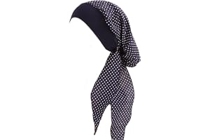 JUHONNZ Chimio Turban för kvinnor, satin huvudscarf bomull turban keps elastisk chiffong bandana keps för kvinnor cancer