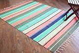 Alfombra de tejido reversible tejido 100% algodón orgánico con tintes...