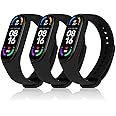 Ainiv Strap Replacement Compatible with Xiaomi Mi Band 7/Mi Band 6/Mi Band 5/Mi Band 4/Mi Band 3, 1/2/3/20pcs Silicone/Knitted/Stainless Steel Replacement Watchband Adjustable Sports Strap