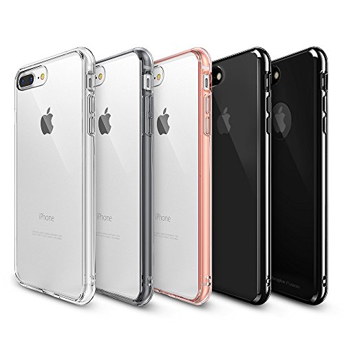 Funda Apple iPhone 8 Plus Ringke  FUSION  Transparente al dorso del PC y frente al TPU  Tecnologia para proteccion a la caida  protectiva con armadura mejorada para iPhone8 Plus - Transparente Clear