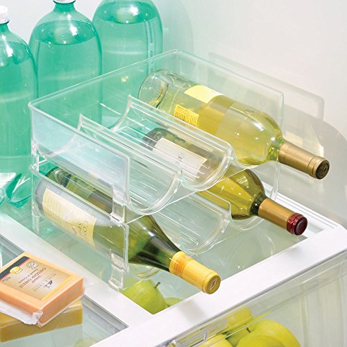 InterDesign 71130EU Kühlschrankboxen Stapelbarer Weinflaschenhalter 3, durchsichtig - 2