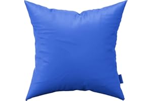 Essentials2publik premium 45x45cm waterproof garden filled cushion- Outdoor Seating patio Furniture- Standard Square made of breathable fabric throw pillow covers pad filled (Blue)