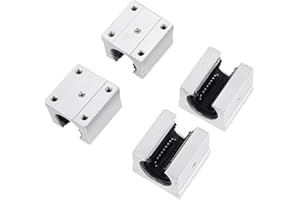 BUVVTPU 4Pcs SBR20UU Block Linear Rail Bearing Slide 20mm Aluminum Open Block for SBR20 20mm Linear Guide Rail