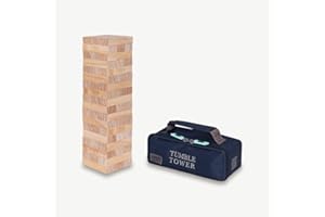Uber Games - Tumble Tower - Pine - Size MINI - Indoor Games - Indoor Game for everyone - Wooden Tumbling Towers - FSC Certified Pine - Great for Events, Weddings & Party