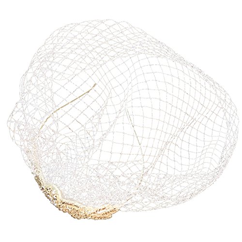MagiDeal Damen Eleganter Vogelkäfig Schleier Fascinator mit Strass - 7
