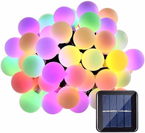 Solar Outdoor String Lights,31ft 50LED Waterproof LED Ball Lights for Garden, Christmas Decor,Party,Wedding,Tree,Patio,Yard,Home (multi, 50LED)