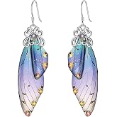 El Regalo Gorgeous Butterfly Wings Earrings – Handcrafted Colorful Austrian Crystal Hook Earrings for Women & Girls | Fantasy