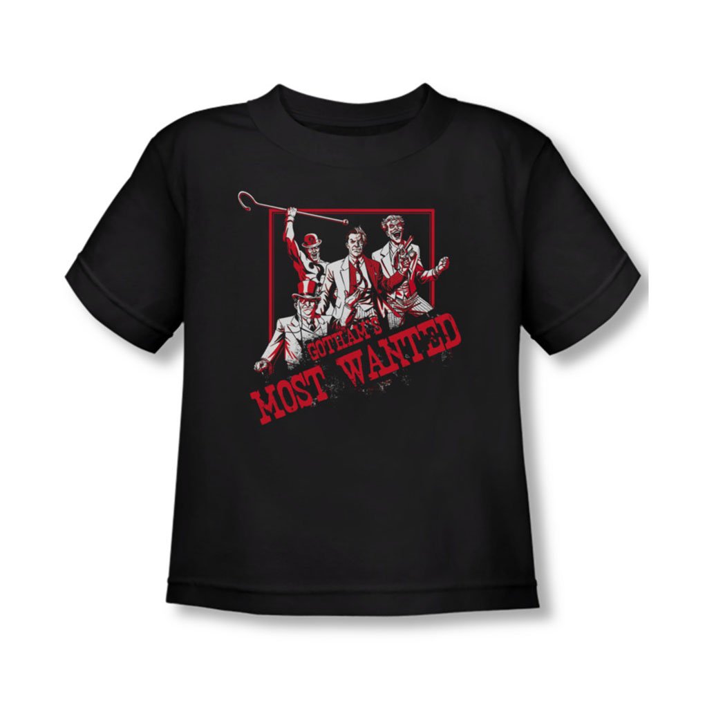 Batman-Gothams-Most-Wanted-Kleinkinder-T-Shirt-in-schwarz-3T-Black