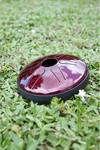 IDIOPAN BELLA 6-INCH TUNABLE STEEL TONGUE DRUM WITH PICKUP - RUBY RED
