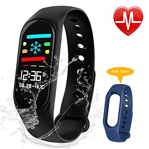 F-FISH Montre Connectée Femmes Homme Bracelet Connecté Smartwatch Podometre Cardio Etanche IP67 Enfant Sport Smart Watch Cardiofrequencemetre Marche pour Android iOS iPhone Samsung Xiaomi Huawei
