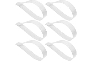 UPKOCH 6Pcs Snare Drum Wire Straps, PET Snare Drum String Wire Mounting Straps, 25cm x 1.5cm, Drum Snare Accessories, Random Color