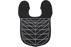 Kexpery Guía de corte de pelo de silicona, impermeable, de goma, protector de cuello con directrices, almohadilla de corte de pelo para estilista (negro)