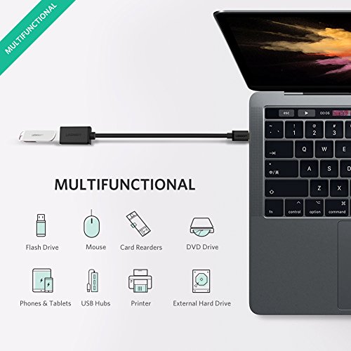 UGREEN Adaptateur USB C vers USB 3 1 5Gbps C  ble OTG USB Type C M  le    Femelle pour Macbook Pro  Samsung Galaxy S9 S8 Note 9 A8 2018 A3 A5 A7 2017  Huawei P20 Pro P10 P9 Mate 10  17CM  Noir 