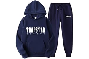 JKJFJKA Trapstar Unisex Set mit Kapuze und Hose 2 Stück Frühling Leichte Anzug Brief Print Leichtgewicht Trainingsanzug Sportanzug Trapstar Y2K Hip Hop Streetwear Jogginganzug 2-teilig