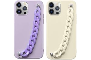 Pnakqil 2 Piezas Funda con Cuerda para Xiaomi Redmi Note 11S/Note 11 (4G) 6,43", Carcasa con Colgar Correa Suave Silicona TPU con Collar Cordel Antigolpes con Cadena Case para Redmi Note 11, Violeta