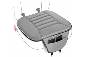 JNNJ 2 Pezzi Cuscino per Sedile Auto, Cuscino per Sedile Auto in Schiuma Di Memoria, Coprisedile per Sedile Anteriori Senza Schienale, Auto Anteriori Confortevole Protezione Coprisedili(Grigio)