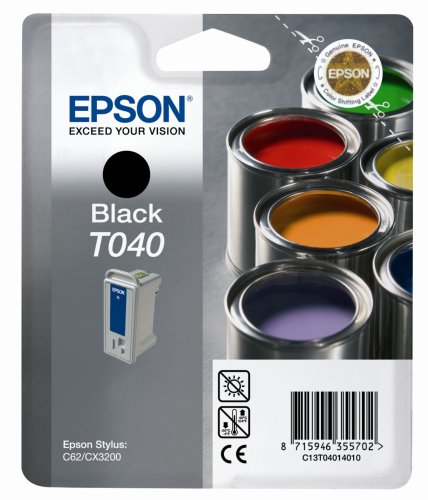 Epson T040 Cartouche d'encre d'origine Noire pour Stylus C62 CX3200