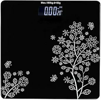Delcy Electronic LCD Display Digital Personal Bathroom Health Body Weight Scales For Body Weight Scale Digital For Human Body (Black)