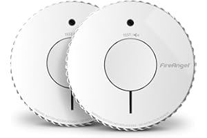 FIREANGEL Fire Angel Lot De 2 Détecteures de Fumée Optique, Détecteur Incendie, Label Q, Bouton Test/Silence, NF Certifié – Détection Fumée Précoce, Blanc