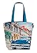 Produktbild Badetasche Strandtasche Kuba Retro Umhängetasche Freizeit Strand Tasche Einkaufstasche Oldtimer Blau