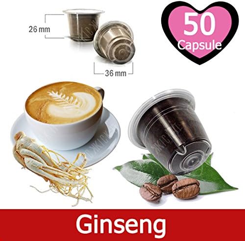 50 Capsules of Ginseng Coffee Compatible with Nespresso