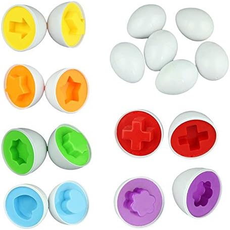 WINWINTOM 6 Eggs/Set Learning Education Toys Mixed Shape