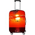 Trolley Case Protective Cover, DOTBUY 3D Print Airplane Premium Travel Suitcase Protector Elastic Anti-Scratch Dustproof Luggage Sleeve Cover Elasticized Washable (H,XL (30-32 inches))