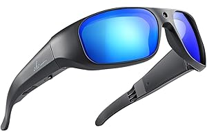 OHO SUNSHINE OHO 4K Ultra HD Water Resistance Video Sunglasses, Sports Action Camera with Built-in Memory and Polarized UV400 Protection Safety Lenses,Unisex Sport Design (Blue 128GB)