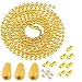 Produktbild Rhinenet 3 mm Durchmesser Light Pull Perlen Kette Schalter 16.4 Füße (5 m) Verlängerung Ketten Dekoration Kette Bead Vorhang mit 10 passenden Stecker mit Holz 3, Kopf mit 6 Metall Clip