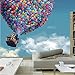 Produktbild Finloveg Großes Wandbild Wohnzimmer Kinderzimmer Sofa Hintergrund Angepasst 3D Fototapete Blauer Himmel Heißluftballon Wandbild Papier-400X280Cm