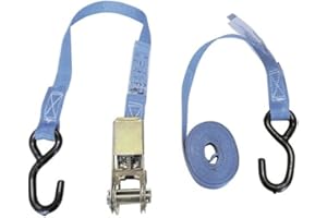 Eurofarm 3762 Zurrgurt zweiteilig 4 m mit Ratsche, m. PVC S-Haken 800 kg