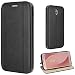 Produktbild Leaum Handyhülle für Samsung Galaxy J7 2017 Hülle Leder Tasche Flip Case Kompatibel mit Samsung Galaxy J7 2017 Lederhülle Schutzhülle (Schwarz)
