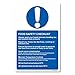 Produktbild Lebensmittelsicherheit Checkliste Aufkleber Zeichen für Küche 13 x 20 cm Gesundheit & Sicherheit von Lichtschalter CO, blau
