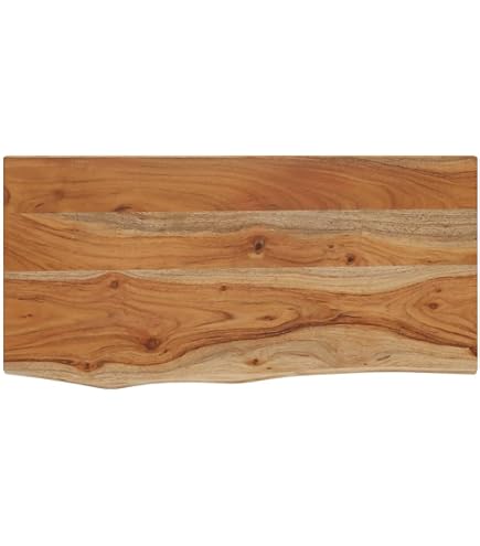 Mensola A Parete In Legno Massello Di Acacia 140x30 Cm - Non Trattata, Per Interni Ed Esterni, Design Personalizzabile