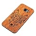 Produktbild Forepin® Natur Holz Hülle Schutzhülle Echtem Wood Schale Hart Cover Case Etui mit PC Rahmen für Samsung Galaxy S7 - Wolf
