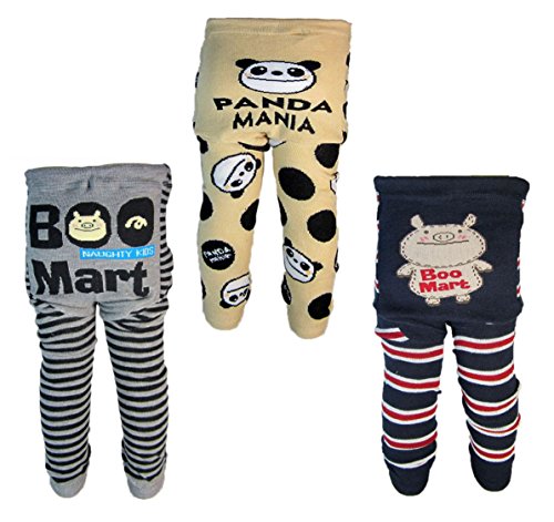 [Backbuy] 3 Pants 0-24 Months Baby Boys Toddler Leggings trousers Knitted pants G3G4G5 (18-24 Months)