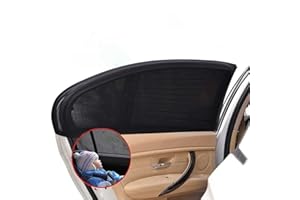 LERKELY Car Sun Shade, 2 Pack Car Side Window Sunshades Universal Baby Sun Shades Blocking Harmful UV Rays Sun Glare Heat for Baby Kids Pets, Universal for Most Vehicles