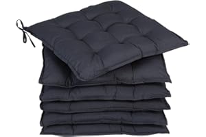 Detex® 6X Coussin de Chaise Anthracite Sangles Effet viscoélastique intérieur extérieur sièges Coussins de Chaises Coussin d'assise
