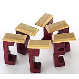 Joyeee® Denksportaufgaben aus Holz Gehirnjogging Puzzle Entwirrung Puzzles – #25 - 2