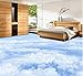 Produktbild Chan-Mei 3D-Bodenbeläge Benutzerdefinierte Wasserdicht Selbst Haftung Blauer Himmel Weisse Wolken Wohnzimmer 3D Bad Foto 3D Wandbilder Tapeten Hintergrundbild Tapete Fresko Wandmalerei 400cmX300cm
