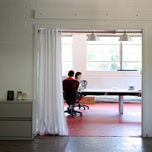 RoomDividersNow hochwertige 203cm-305cm Spannvorhangstange, silber (extra stark) - 8