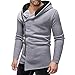 Produktbild Hoodie Herren Langarm, Holeider Pullover Herren Winter Sweatshirts Spleißen Schräge Reißverschluss Lässig Kapuzenpullover Männer Kapuzenpulli Mantel Jacke Einfarbig,