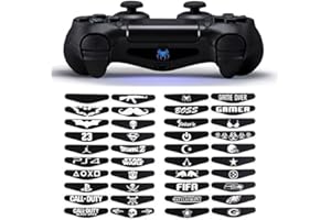 GGZONE 20 adesivi in vinile con barra luminosa a LED per controller PS4 PS4 Slim Pro (un set da 20 pezzi)