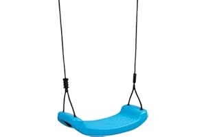 HUDORA Balancoire en Planche Bleue - Siège de balançoire pour Enfants en Caoutchouc pour l'extérieur - Balancoire avec Cordes réglables en Hauteur - Planche à Balancer pour Enfants jusqu'à 50 kg