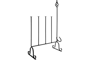 Garden Pride Wellington Boot Rack with Boot Puller- Black - Metal - Indoor and outdoor - Holds two pairs of Wellies