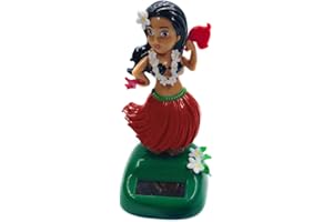 UPOSAO Tanzende Solarfigur Hula Girl,Solar Wackel Figur,Hawaii Mädchen Figur Auto-Armaturenbrett Ornamente Puppe Auto Schwingenden Kopfschütteln Spielzeug Dekor Für Die Fensterbank, Auto, Büro, Schreibtisch