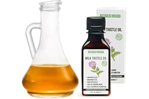 SIBERIAN GREEN Aceite de Cardo Lechero Siberiano | 100% Natural Extra Virgen Prensado en Frío 100 ml / 3.4 fl oz | Sin refinar Crudo Vegano