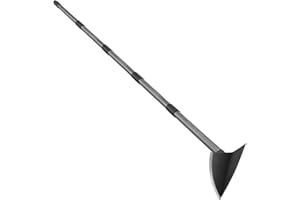 FLY HAWK Binettes de Jardin, 182cm Binettes de Outil de Jardin Hoe de Jardin Triangulaire avec Lame Tranchante pour Creuser, Désherber, Couper et Perdre de la Terre avec Poignée en Métal avec Longueur Réglable