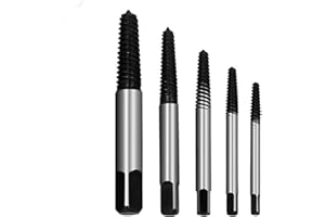 BIGCHEER Schraubenausdreher Set Profi [5-teilig aus HSS 4241] - Linksausdreher Set Profi, Ausdreher, Schrauben Ausdrehwerkzeug, Linksdreher Set, Schraubenentferner, Linksbohrer(5 Stück) (5 Stück)