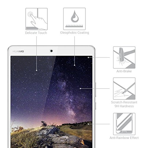 kwmobile Panzerglas Displayschutzfolie für Huawei MediaPad M3 8.4 – Tablet Schutzglas Folie Schutzfolie Displayschutz Glasfolie in kristallklar - 2